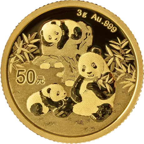 Zlatá minca Panda 3 g - 2025