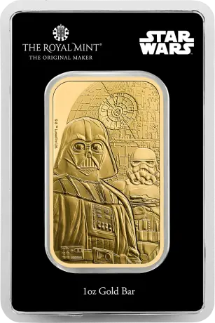 Zlatý zliatok Britská královská mincovna - Star Wars Dark Side, 1 oz