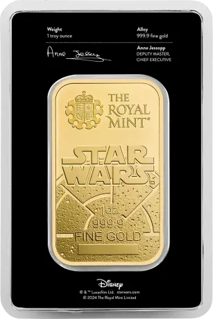 Zlatý zliatok Britská královská mincovna - Star Wars Dark Side, 1 oz