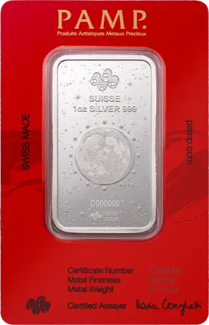 Strieborný zliatok PAMP Lunární bílý had 2025, 1 oz