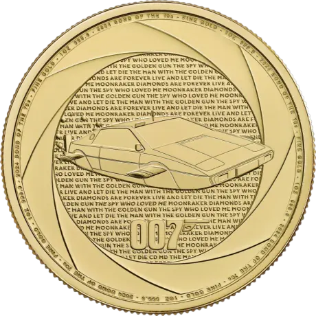 Zlatá minca James Bond - 70.léta, rok 2024, 1 oz