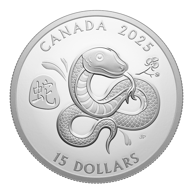 Lunární had 2025, Canada, 1 oz stříbra v etuji