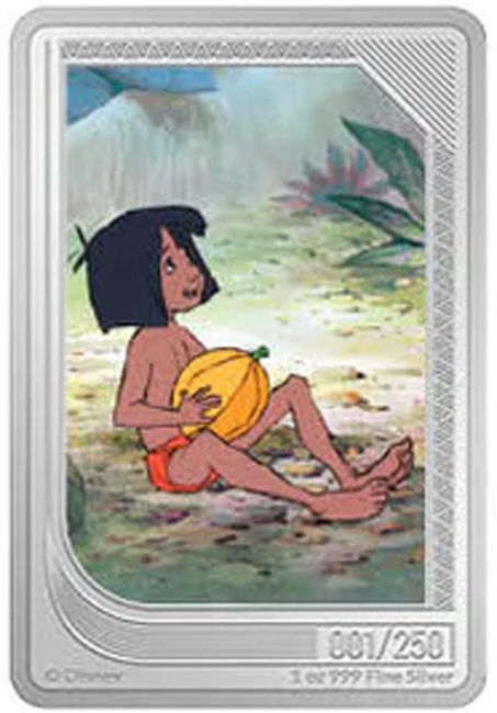 Disney sběratelská mince Mowgli, 1 oz stříbra