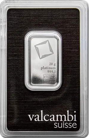 Platinový zliatok Valcambi 20 g