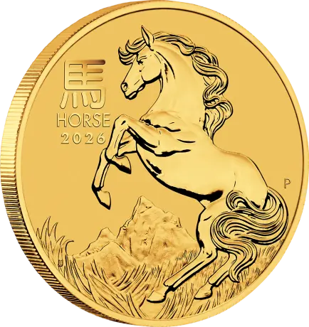 Zlatá minca Rok koňa 2026 1/20 Oz